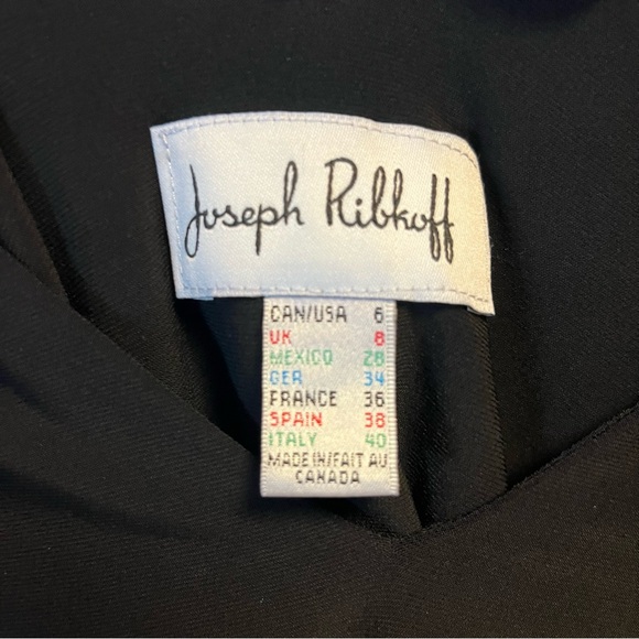 Joseph Ribkoff Blouse Black Draped Neck 3/4 Sleeve Top Sz 6 EUC - Picture 8 of 13